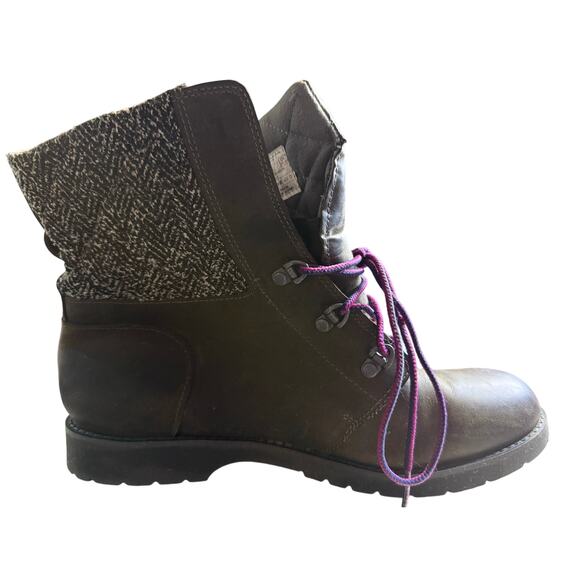 The North Face Ballard Fold Down Wool Boots, Leather Winter Hiking, Women's 10 - Picture 2 of 7